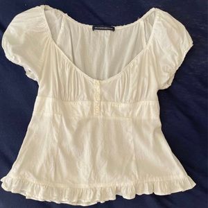 Solid white discontinued Blair top Brandy Melville
